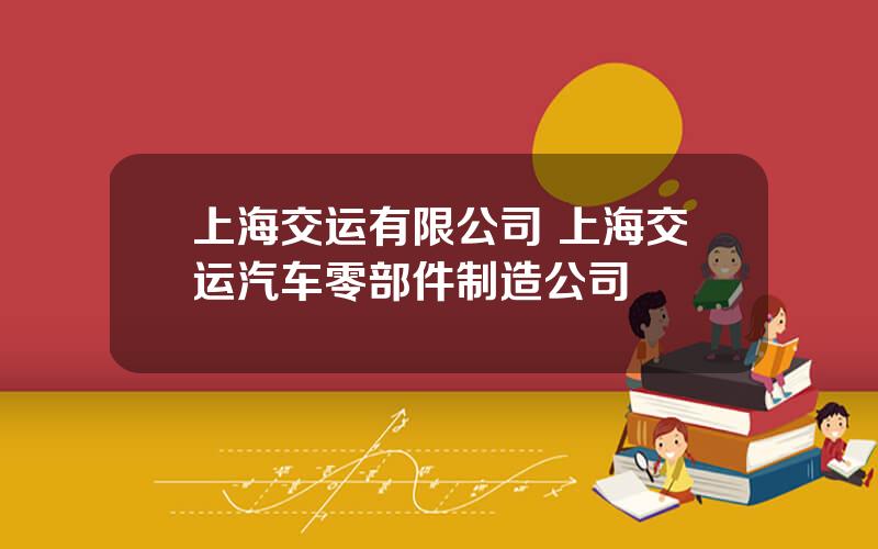 上海交运有限公司 上海交运汽车零部件制造公司